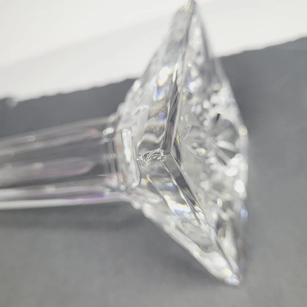 Set Of 2 Waterford Lismore Crystal 6” Column Candlesticks Made In Germany FLAW! - Picture 10 of 10